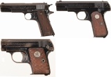 Three Colt Semi-Automatic Pistols