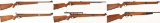 Six Mossberg Rimfire Rifles