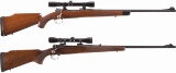 Two Scoped Bolt Action Rifles