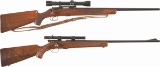 Two Winchester Bolt Action Rimfire Rifles with Scopes