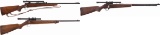 Three Scoped Bolt Action Rifles