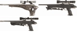 Three Bolt Action Silhouette Pistols with Scopes