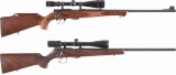 Two Scoped Anschutz Bolt Action Rifles