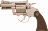 Nickel Colt Diamondback Revolver with 2 1/2 Inch Barrel