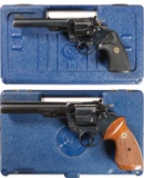 Two Cased Colt Trooper Mk III Double Action Revolvers