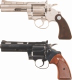 Two Colt Diamondback Double Action Revolvers