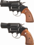 Two Colt Snake Double Action Revolvers