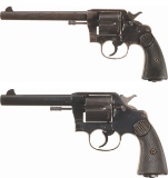 Two WWI Era Colt New Service Model Double Action Revolvers