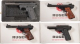 Four Ruger Mark III Semi-Automatic Pistols