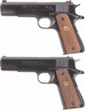 Two Colt Government Model Semi-Automatic Pistols