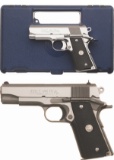 Two Cased Colt Semi-Automatic Pistols