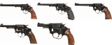 Five Double Action Revolvers