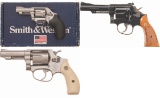 Three Smith & Wesson Double Action Revolvers