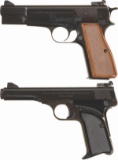 Two Belgian Browning Semi-Automatic Pistols