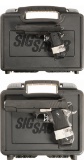 Two Cased SIG Sauer 1911 Semi-Automatic Pistols