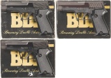 Three Browning/SIG Sauer BDA Semi-Automatic Pistols with Boxes