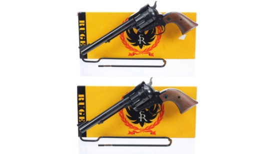 Two Ruger Blackhawk Single Action Revolvers with Boxes
