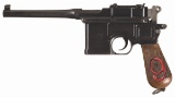 World War I 1896 Mauser Red-9 Broomhandle Semi-Automatic Pistol