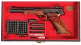 Cased Gold Inlaid Belgian Browning Medalist Gold Line Pistol
