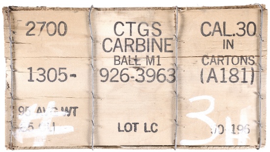 Seven Crates of 30 M1 Carbine Ammunition