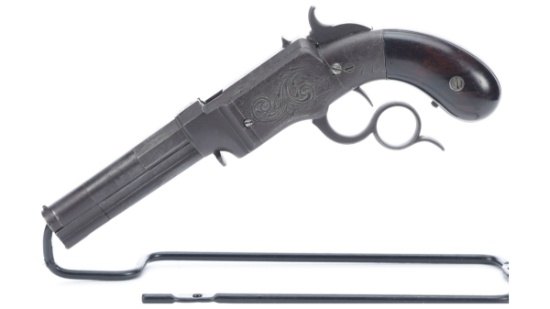 Factory Engraved Smith & Wesson No. 1 Lever Action Pistol