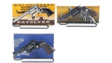 Three Double Action Revolvers with Boxes