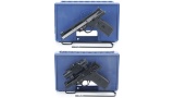 Two Smith & Wesson Model 22A Semi-Automatic Pistols with Cases