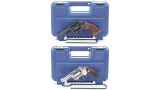 Two Smith & Wesson Double Action Revolvers with Cases