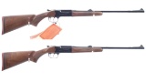 Two Thompson Center Arms TCR Single Shot Rifles