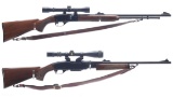 Two Remington Rifles with Scopes