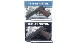 Two 1911A1 Semi-Automatic Pistols w/ Boxes