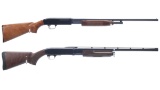 Two Slide Action Shotguns