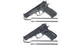 Two CZ Model 75B Semi-Automatic Pistols