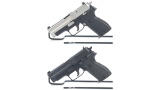 Two Sig Sauer P225 Semi-Automatic Pistols