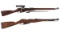 Two Soviet Military Mosin-Nagant Military Bolt Action Longarms