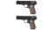 Two Colt Pocket Hammerless Semi-Automatic Pistols