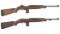 Two M1 Semi-Automatic Carbines