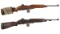 Two World War II U.S. M1 Semi-Automatic Carbines