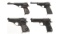 Four Italian Semi-Automatic Pistols