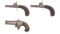 Three Antique Engraved Pocket Pistols