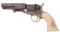 Etched Colt Model 1849 Revolver with Carved Grip