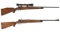 Two Mauser Model 98 Pattern Bolt Action Sporting Rifles