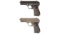 Two German Occupation Marked CZ Semi-Automatic Pistols