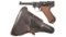 DWM Military Model 1914 Luger Semi-Automatic Pistol with Holster