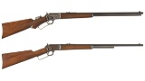 Two Marlin Rimfire Lever Action Rifles