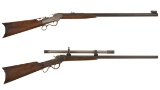 Two Antique Marlin Ballard Single Shot Falling Block Rifles