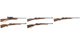 Five Bolt Action Rifles