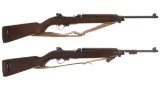 Two World War II U.S. Military M1 Semi-Automatic Carbines