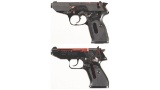 Two Walther Factory Cutaway Semi-Automatic Pistols