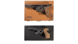 Two Walther Semi-Automatic Target Pistols with Cases